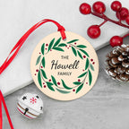 Personalised Family Wreath Christmas Decoration