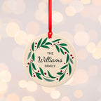 Personalised Family Wreath Christmas Decoration