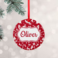 Personalised Festive Pattern Ceramic Decoration