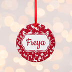 Personalised Festive Pattern Ceramic Decoration