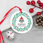Personalised Baby Penguin 1st Christmas Decoration