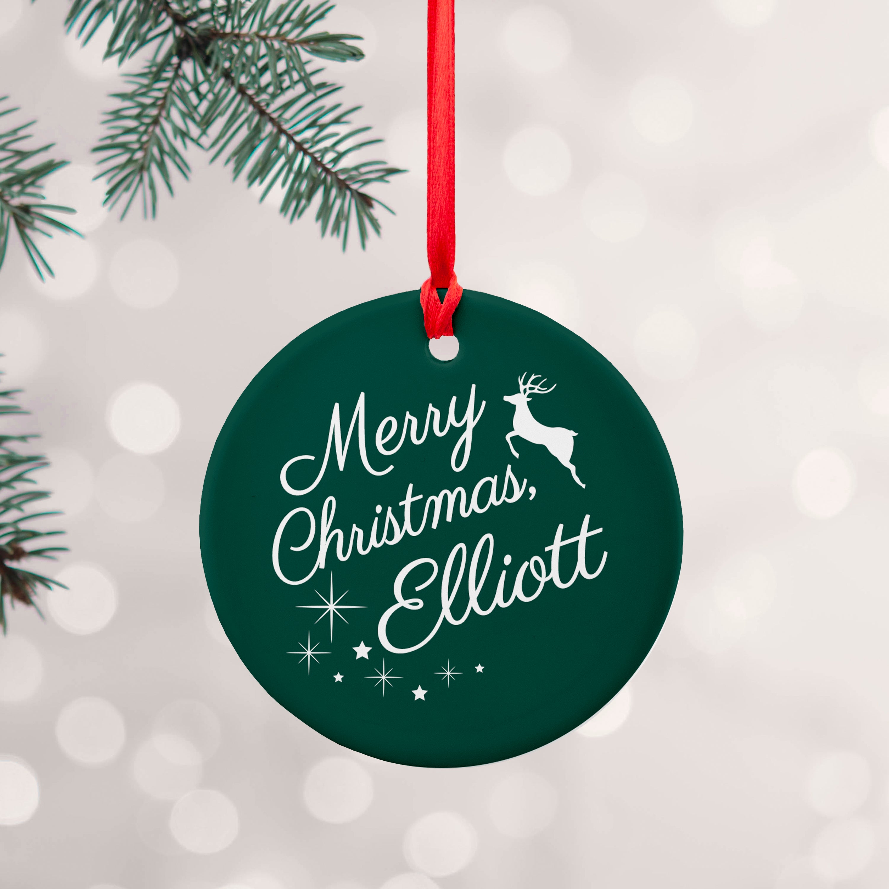 Personalised Merry Christmas Decoration