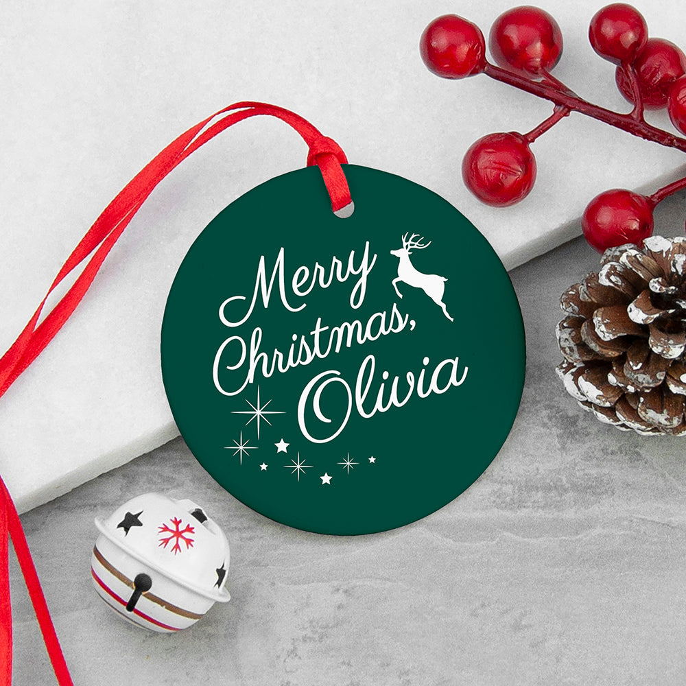 Personalised Merry Christmas Decoration
