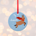 Personalised Flying Rudolph Christmas Decoration