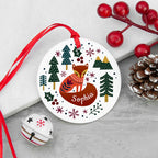 Personalised Scandi Fox Christmas Decoration