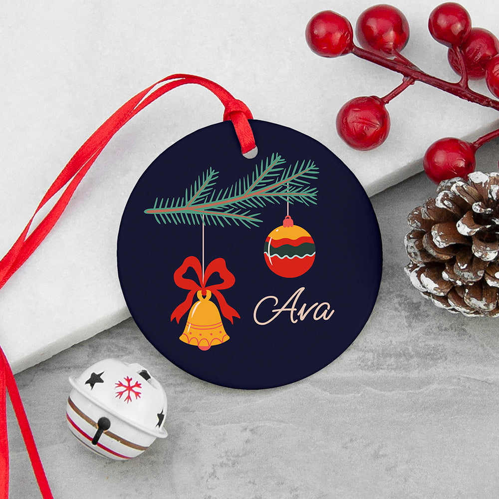 Personalised Christmas Tree Baubles Decoration