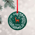 Personalised Woodland Deer Ceramic Decoration