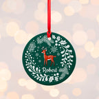 Personalised Woodland Deer Ceramic Decoration