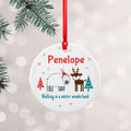 Personalised Winter Scene Ceramic Decoration