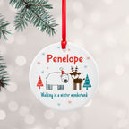 Personalised Winter Scene Ceramic Decoration