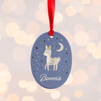 Personalised Moonlit Fawn Christmas Decoration