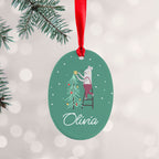 Personalised Christmas Mouse Ceramic Decoration