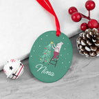 Personalised Christmas Mouse Ceramic Decoration