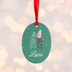 Personalised Christmas Mouse Ceramic Decoration