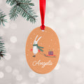 Personalised Sleigh Rabbit Christmas Decoration