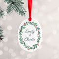 Personalised Couples Wreath Christmas Decoration