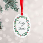 Personalised Couples Wreath Christmas Decoration