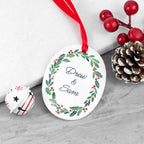 Personalised Couples Wreath Christmas Decoration