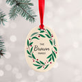Personalised Family Wreath Christmas Decoration
