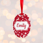 Personalised Festive Pattern Ceramic Decoration