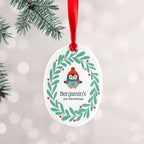 Personalised Baby Penguin 1st Christmas Decoration
