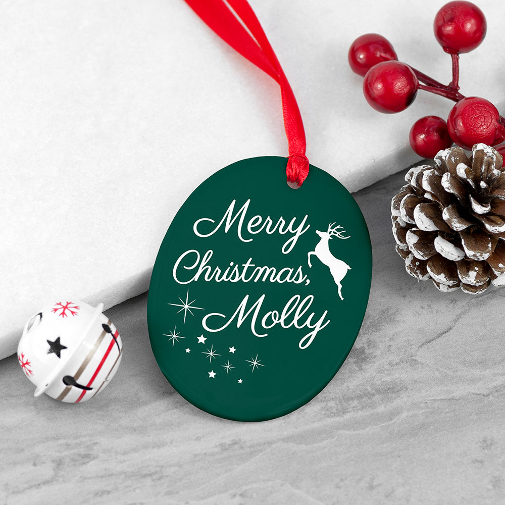 Personalised Merry Christmas Decoration