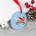 Personalised Flying Rudolph Christmas Decoration