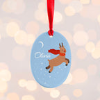 Personalised Flying Rudolph Christmas Decoration