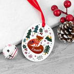 Personalised Scandi Fox Christmas Decoration