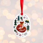 Personalised Scandi Fox Christmas Decoration