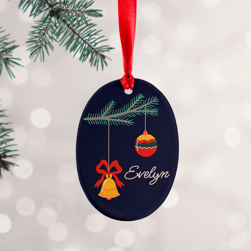 Personalised Christmas Tree Baubles Decoration