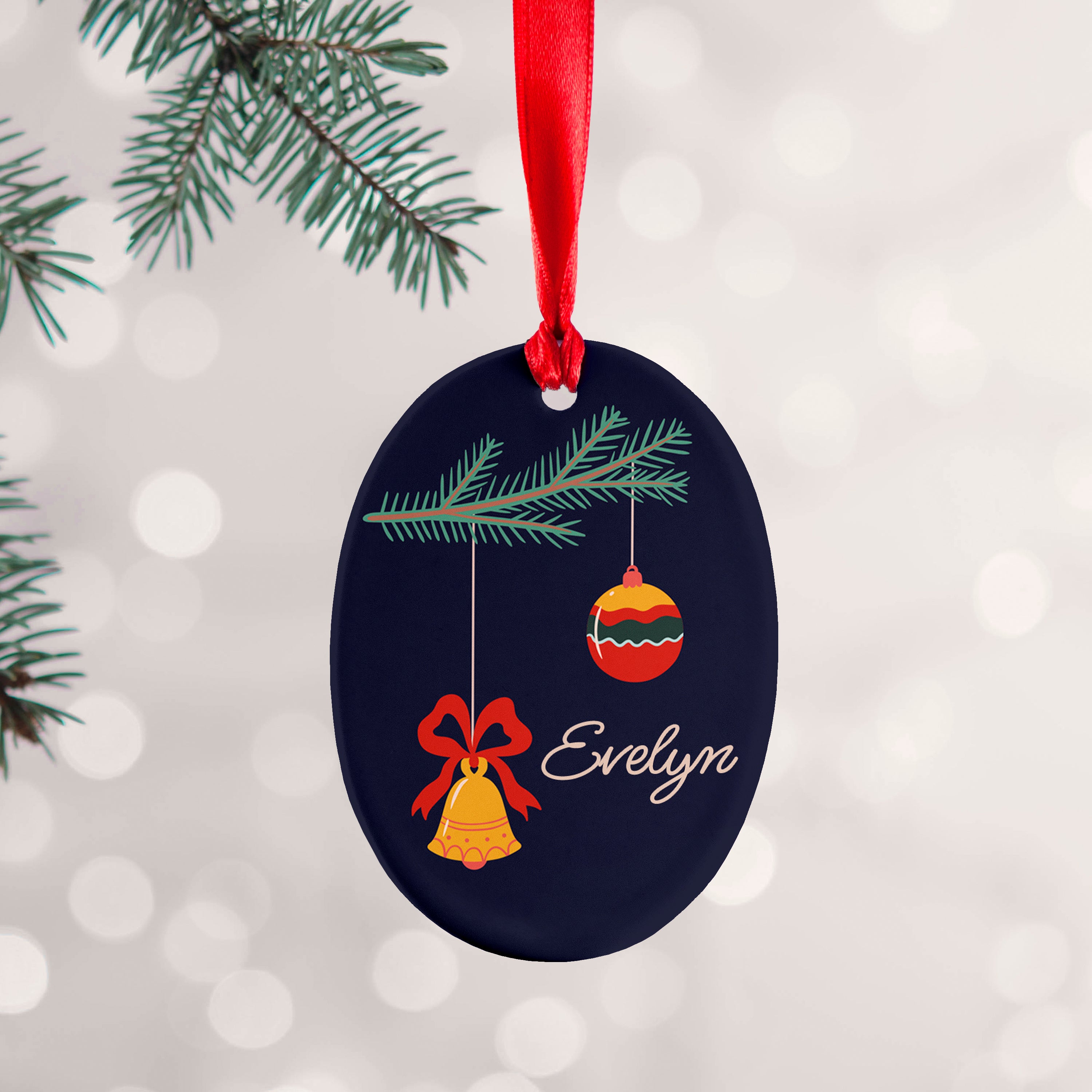 Personalised Christmas Tree Baubles Decoration