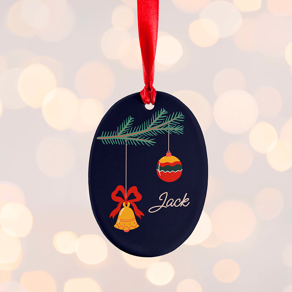 Personalised Christmas Tree Baubles Decoration