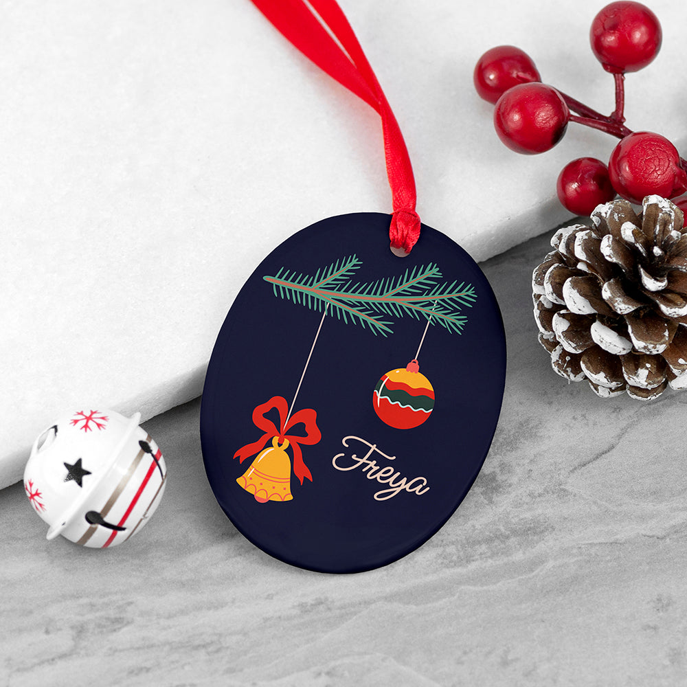 Personalised Christmas Tree Baubles Decoration