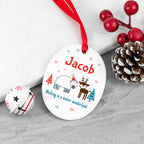 Personalised Winter Scene Ceramic Decoration