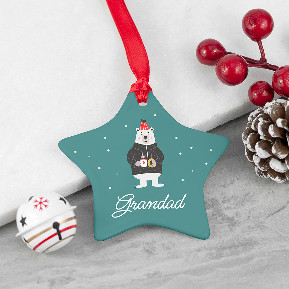 Personalised Polar Bear Christmas Decoration