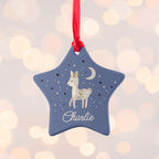 Personalised Moonlit Fawn Christmas Decoration