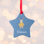 Personalised Festive Moose Christmas Decoration