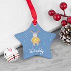 Personalised Festive Moose Christmas Decoration