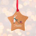 Personalised Sleigh Rabbit Christmas Decoration