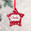 Personalised Festive Pattern Ceramic Decoration