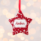 Personalised Festive Pattern Ceramic Decoration
