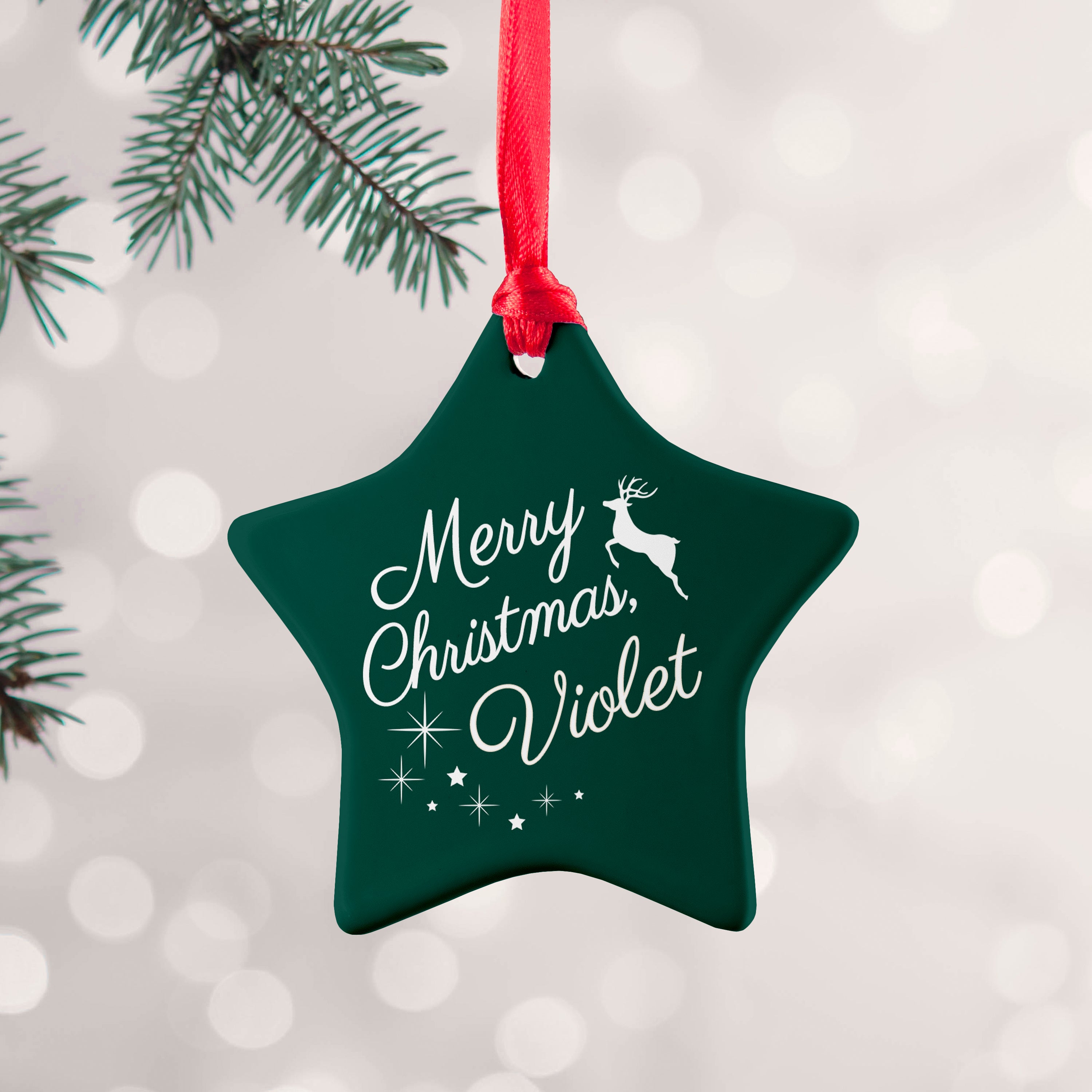 Personalised Merry Christmas Decoration