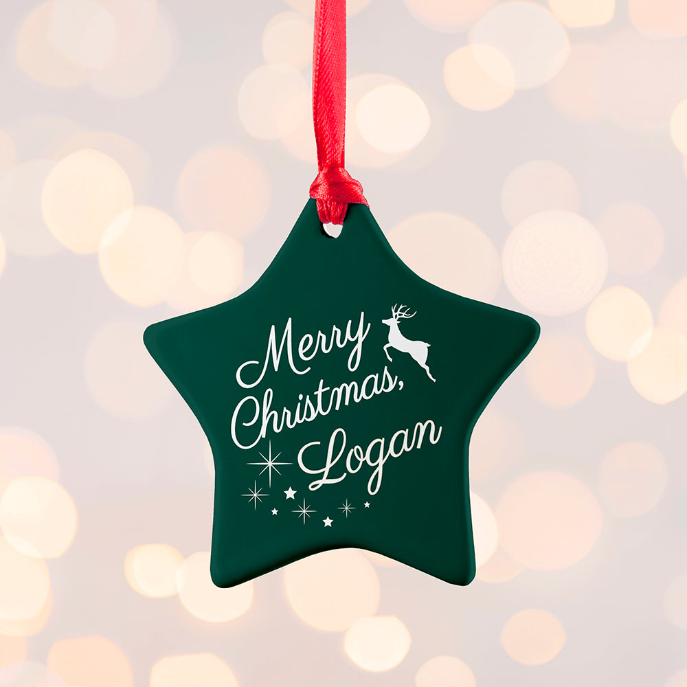 Personalised Merry Christmas Decoration