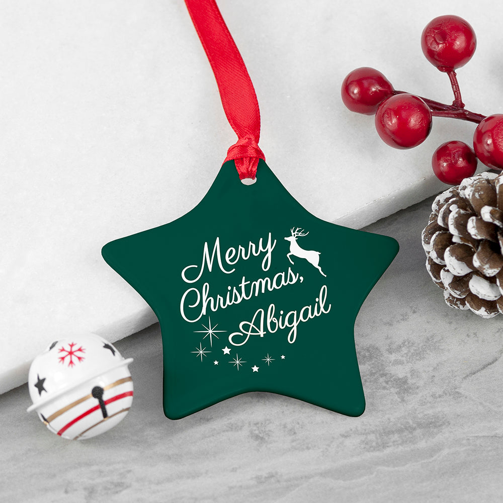 Personalised Merry Christmas Decoration