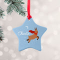Personalised Flying Rudolph Christmas Decoration