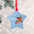 Personalised Flying Rudolph Christmas Decoration