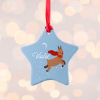Personalised Flying Rudolph Christmas Decoration