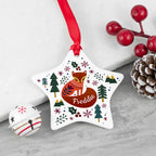 Personalised Scandi Fox Christmas Decoration