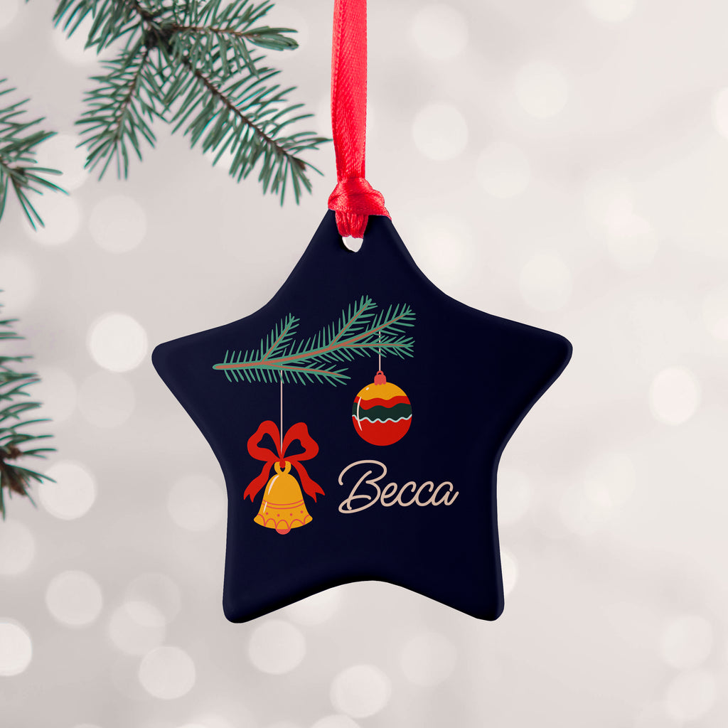 Personalised Christmas Tree Baubles Decoration